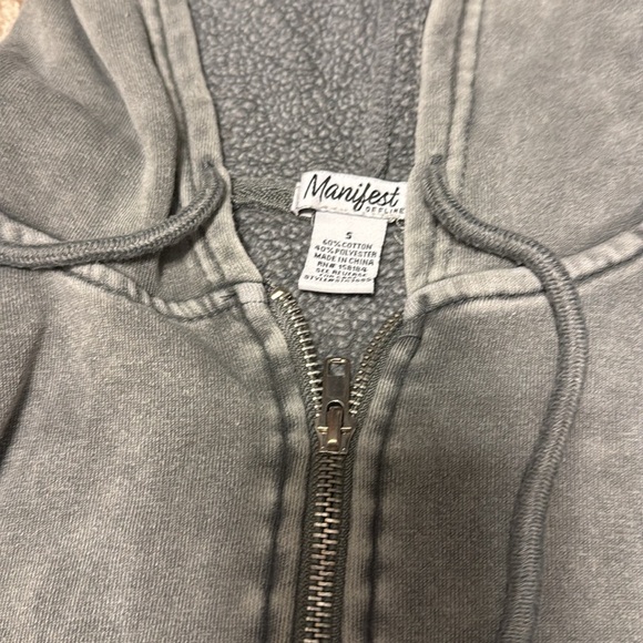 Women’s Offline by Aerie Zip Up Hoodie Green/Gray Size Small - Picture 2 of 5